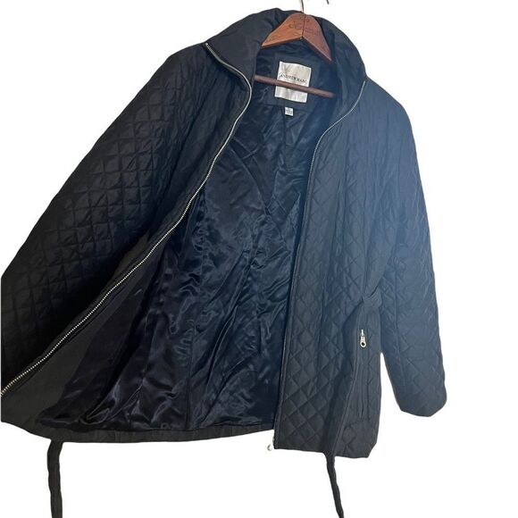 Andrew Marc Quilted Front Zip Coat - Picture 3 of 8